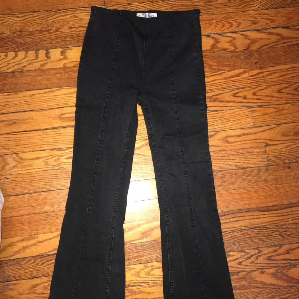 Free people elastic waist flare jean